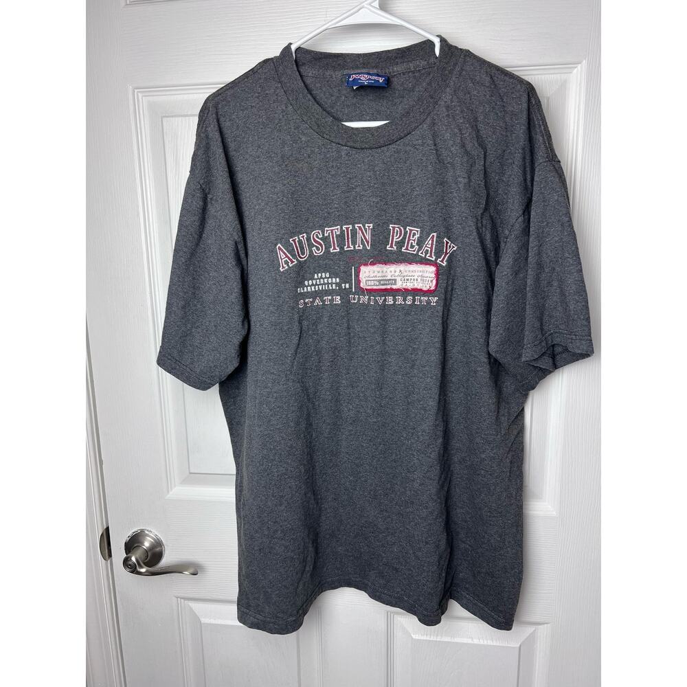 Jansport Austin Peay State University Tee Shirt, Size Large Dark Gray